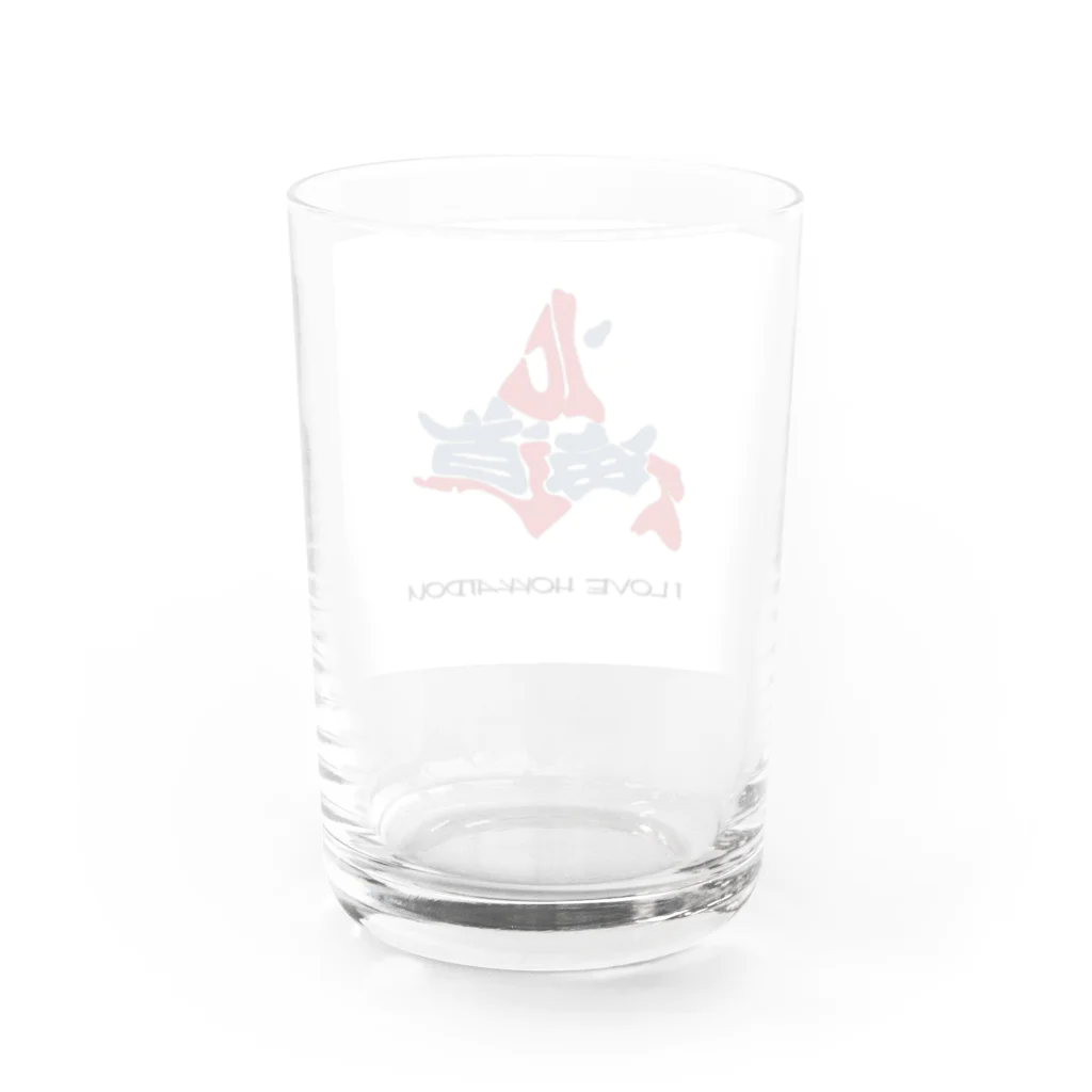 おがるのI LOVE HOKKAIDOU Water Glass :back