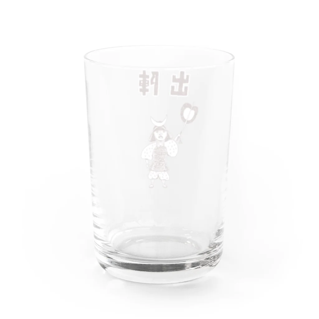 NIKORASU GOの戦国時代デザイン「出陣」（Tシャツ・パーカー・グッズ・ETC） Water Glass :back