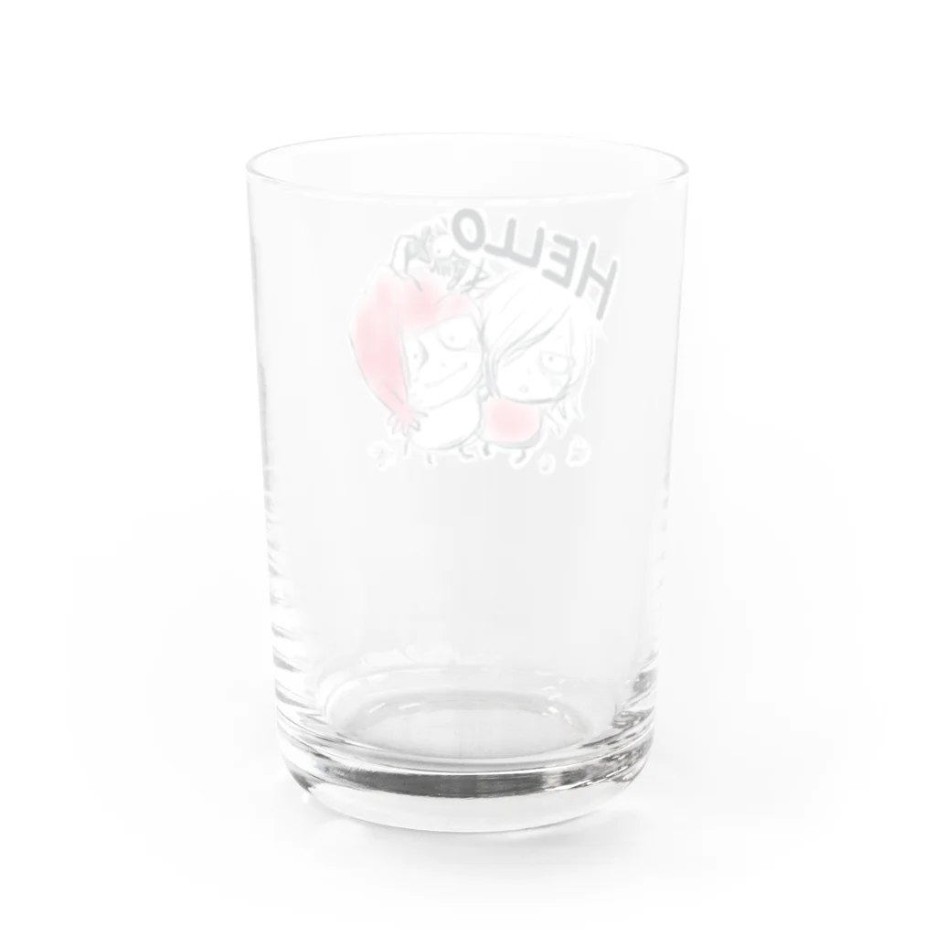 ★💀kick🧟‍♂️★のkick＆kossy Hello Water Glass :back