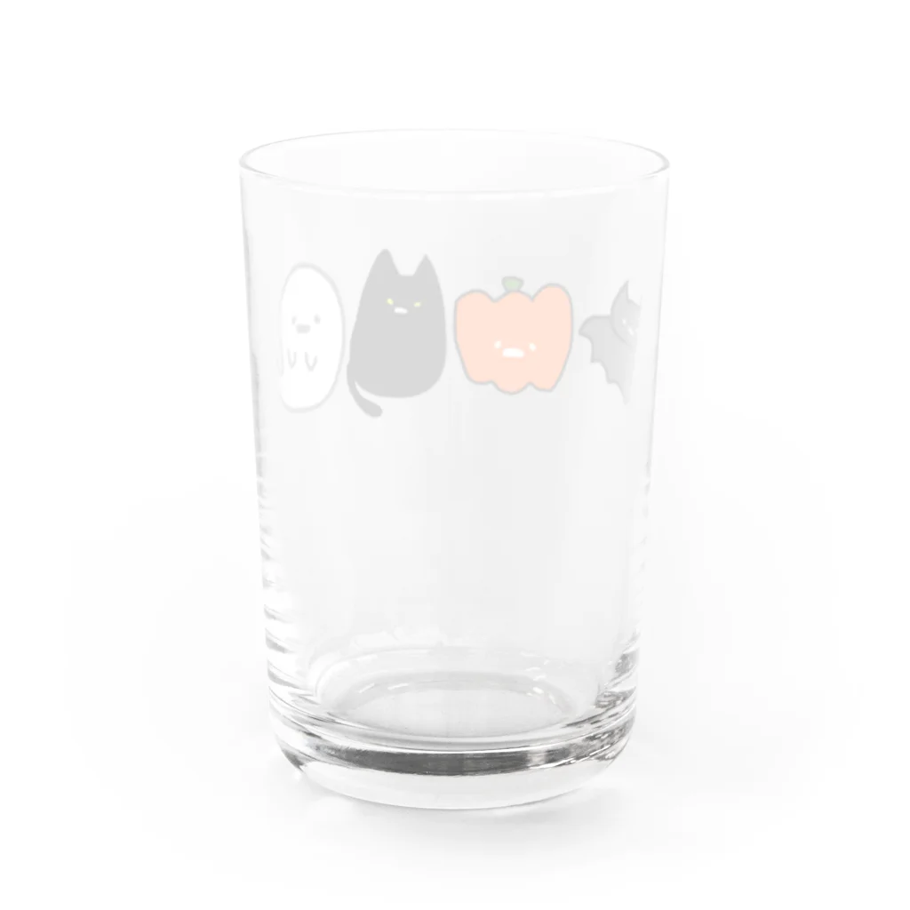 おもち屋さんのハロウィンの仲間たち Water Glass :back