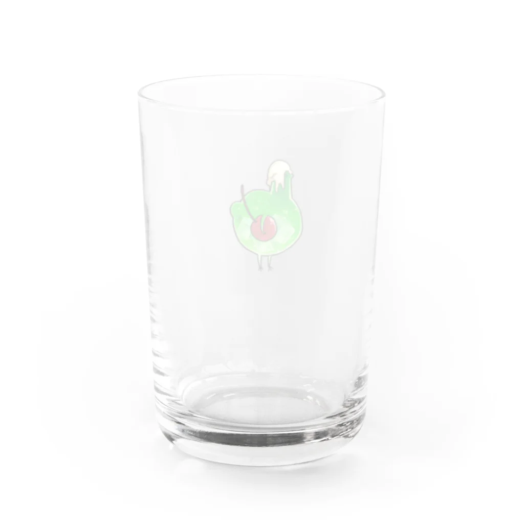 ダムるしのクリームソーダ Water Glass :back