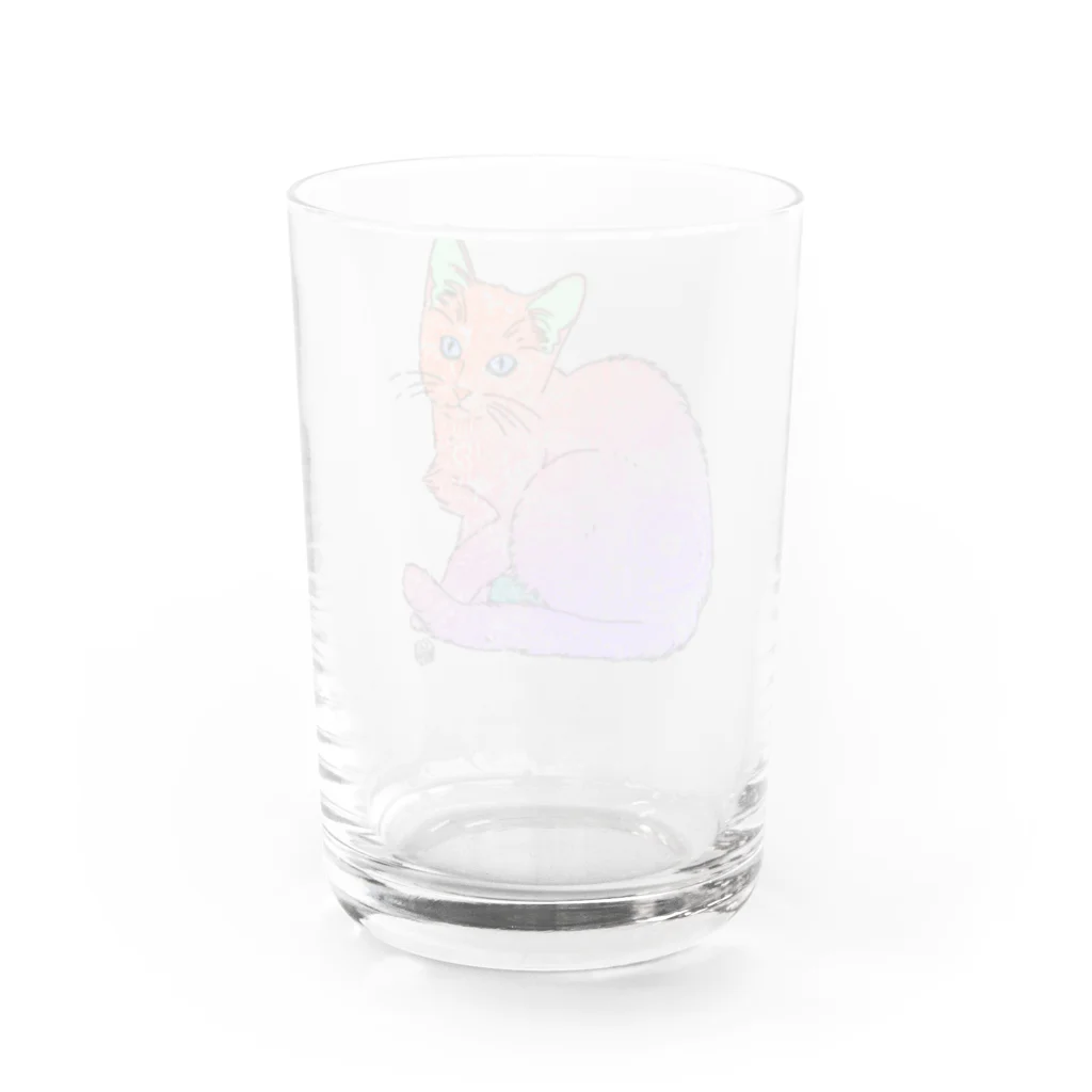 Cube屋のゼンタングルねこ② Water Glass :back