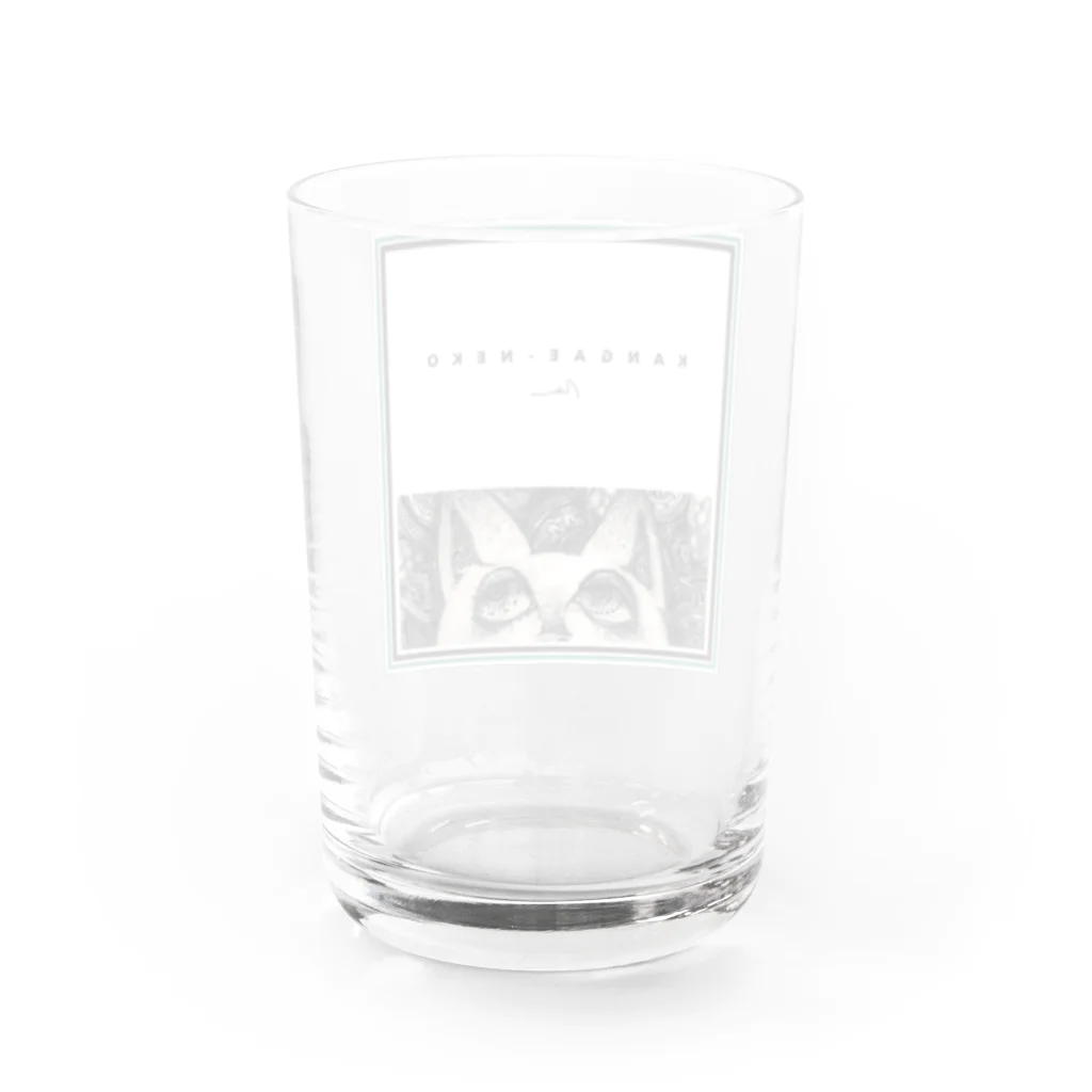 カワグチナミのお店の考え猫 Water Glass :back
