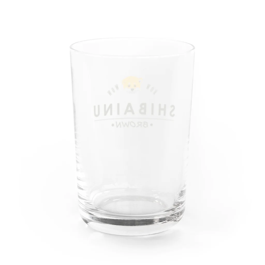 タバタ画房の柴犬（赤柴）ちびちゃん Water Glass :back