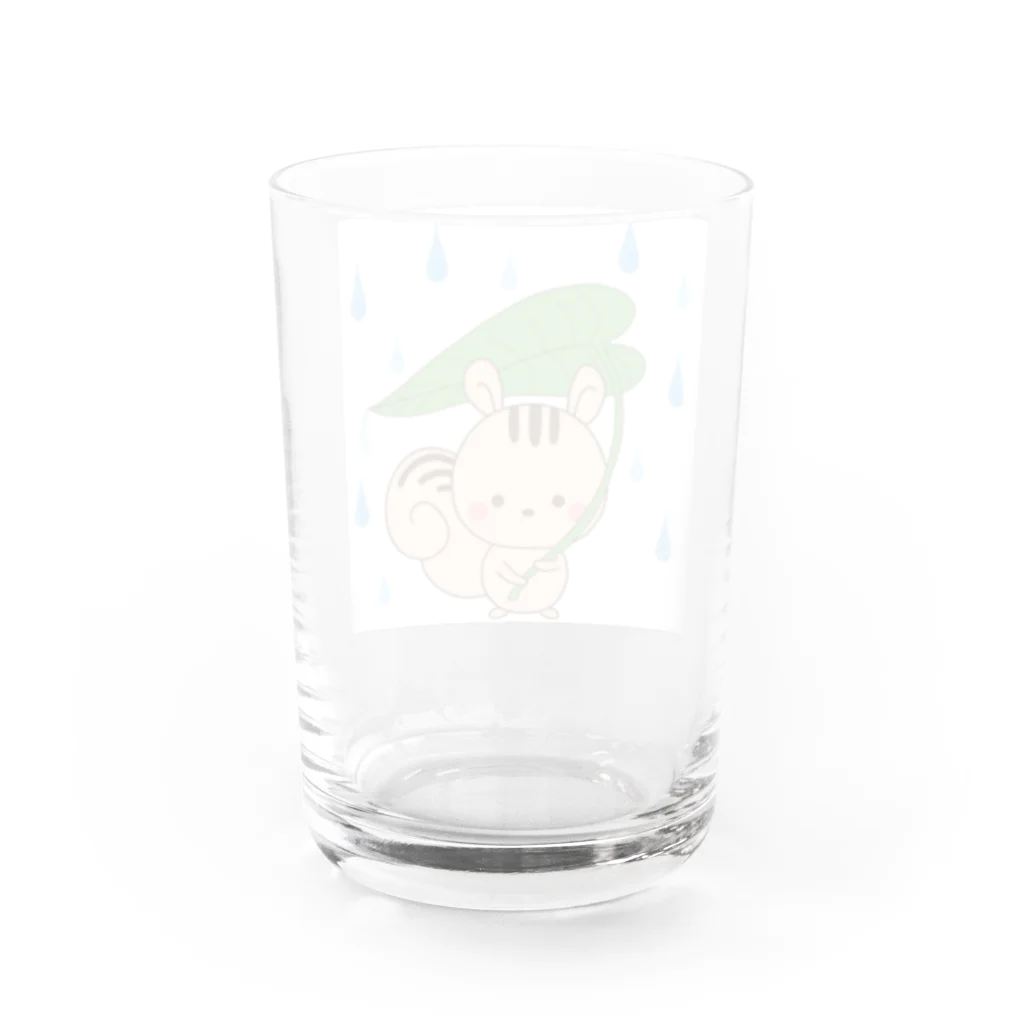 水沢モナのリスと葉っぱの雨傘 Water Glass :back