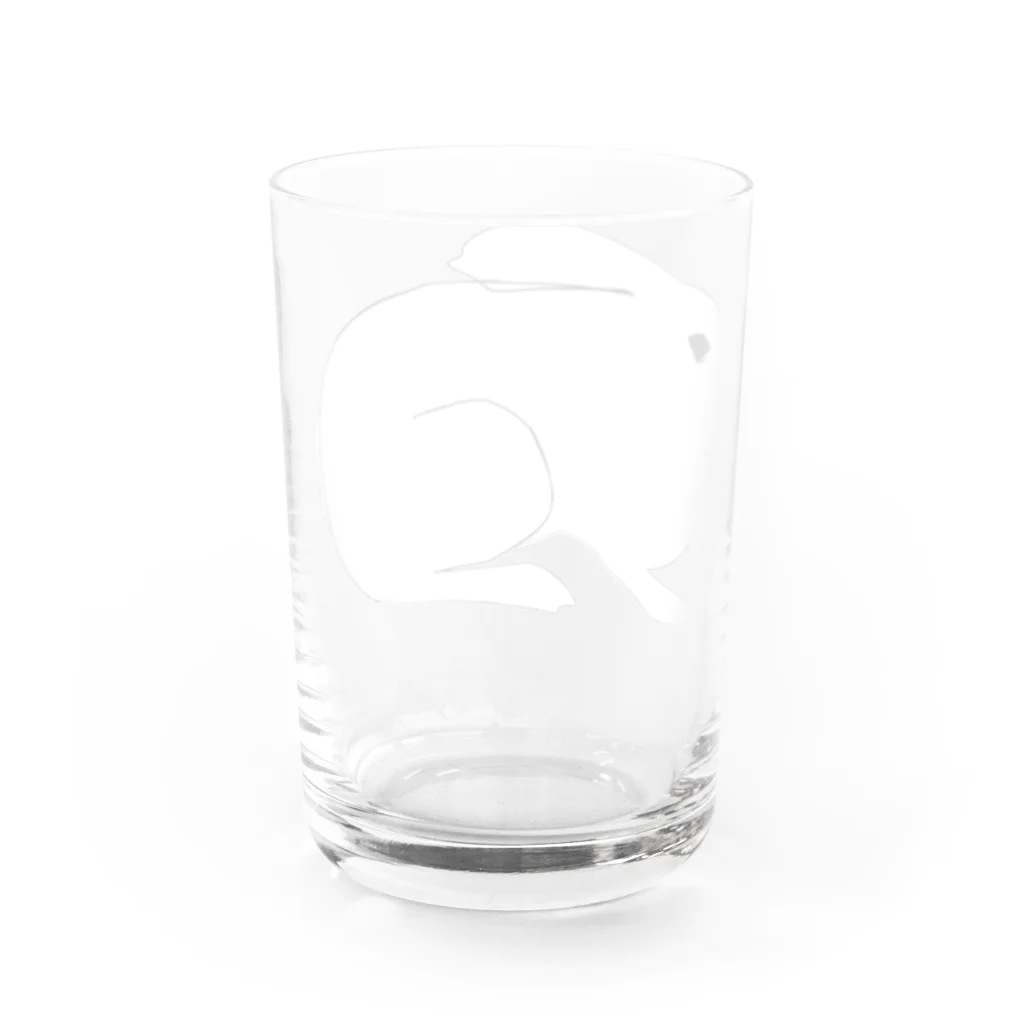 Less is moreの媚びないうさぎ Water Glass :back