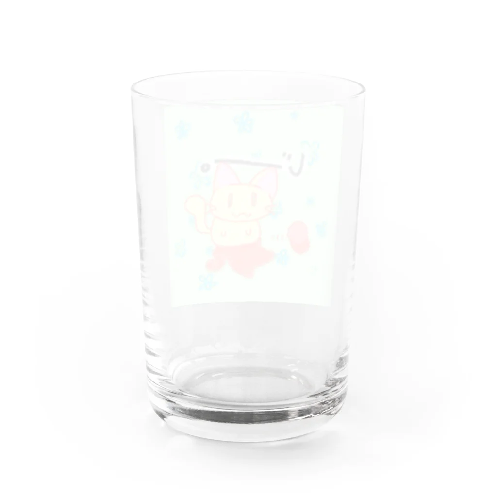 A＆OShopの動じない猫 Water Glass :back