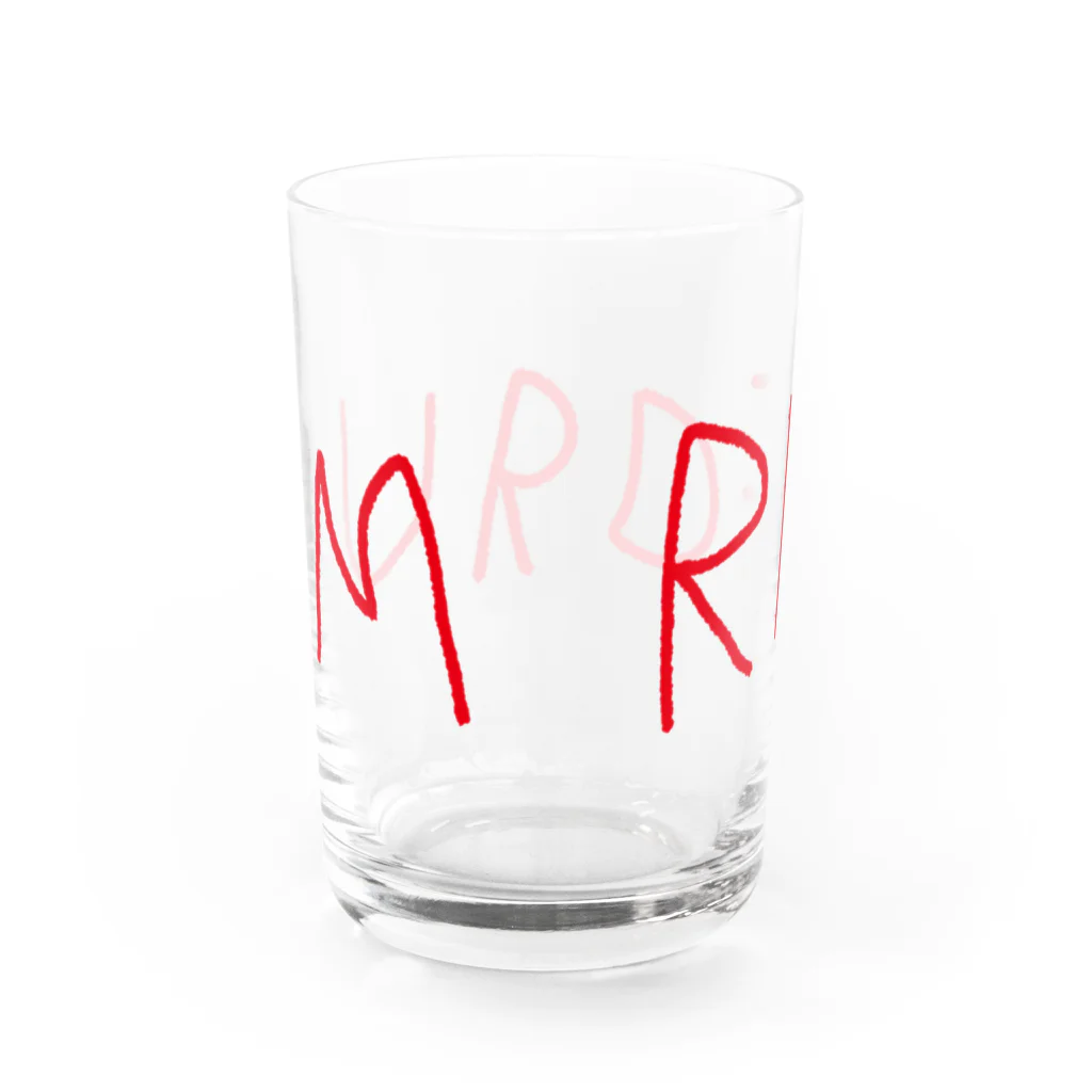 AliviostaのREDRUM レッドラム ロゴ Water Glass :back