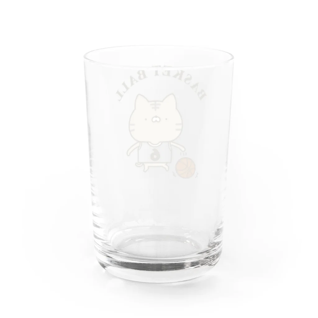 ユウィズのバスケットボールネコ Water Glass :back