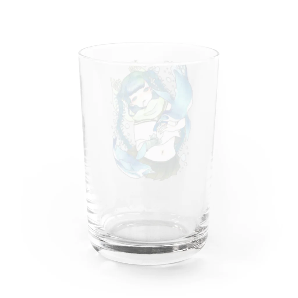 みみずの青に沈む Water Glass :back