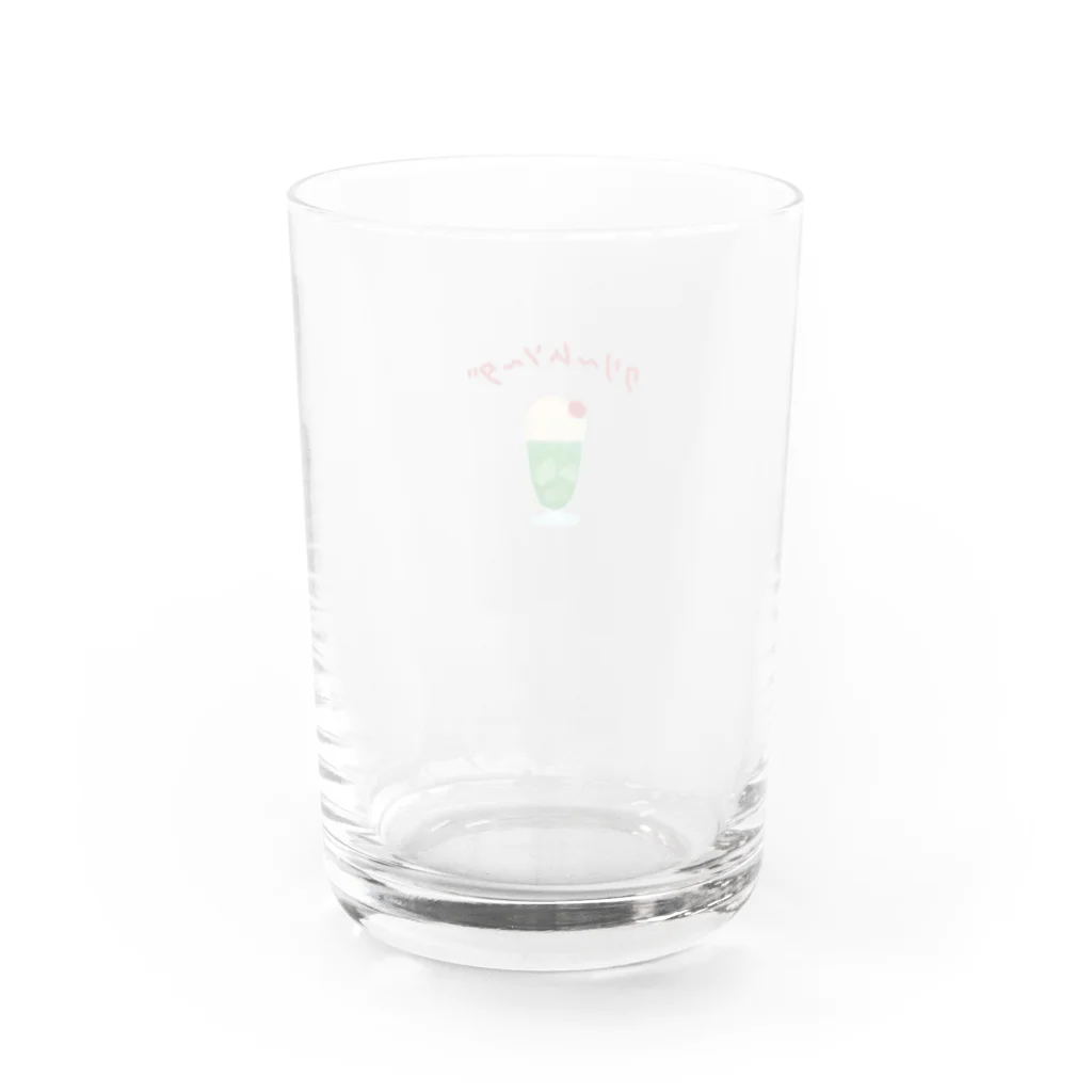 オイカワのショップのクリームソーダ  Water Glass :back