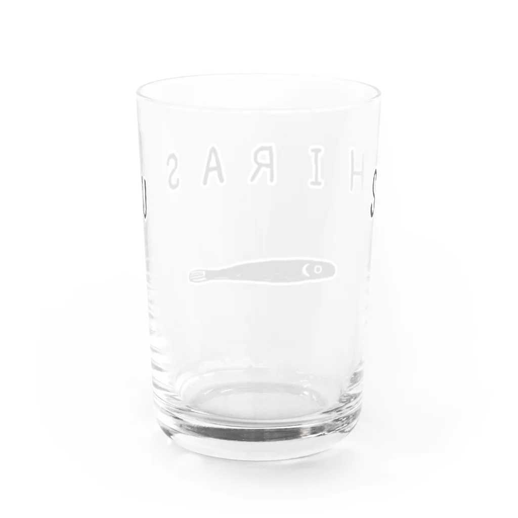 NIKORASU GOのグルメTシャツ「しらす」 Water Glass :back