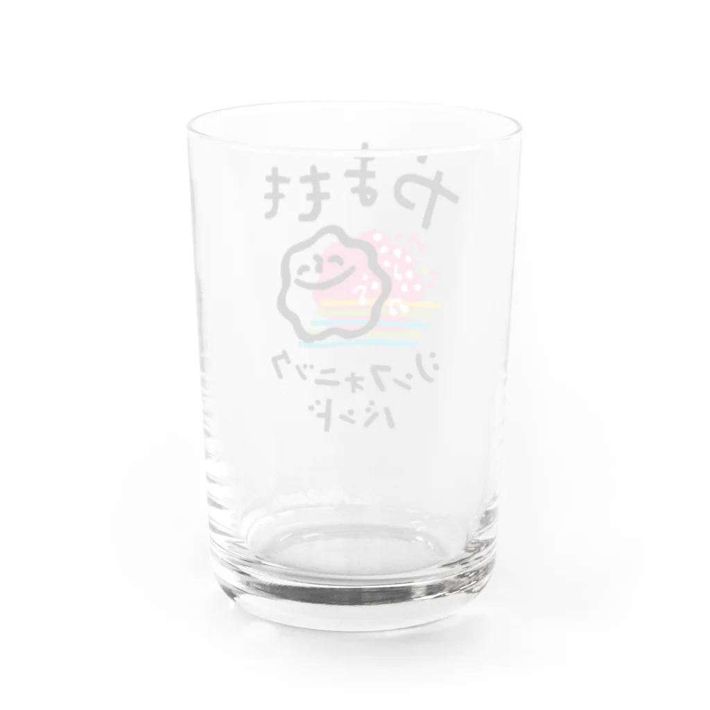 やまももショップ（２号店）のやまももさんロゴ Water Glass :back