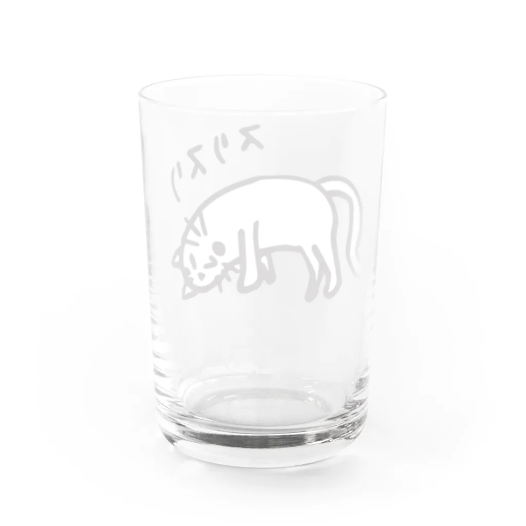 ABTMの路地から出てきたへんな猫 cat Water Glass :back