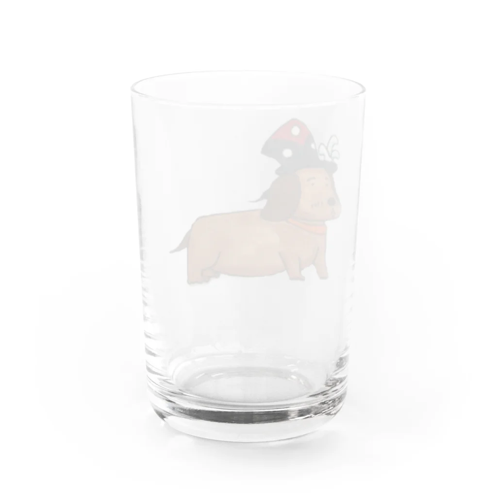 てのひらのてのックスフント Water Glass :back