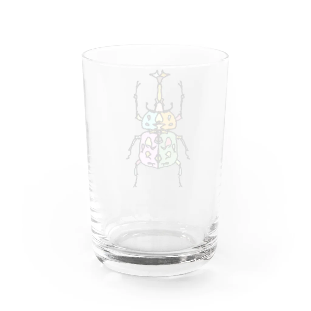 Full of vitality　(フル　オブ　バイタリティ)のbeetle(カブトムシ)　Full of vitality　(フル　オブ　バイタリティ) Water Glass :back