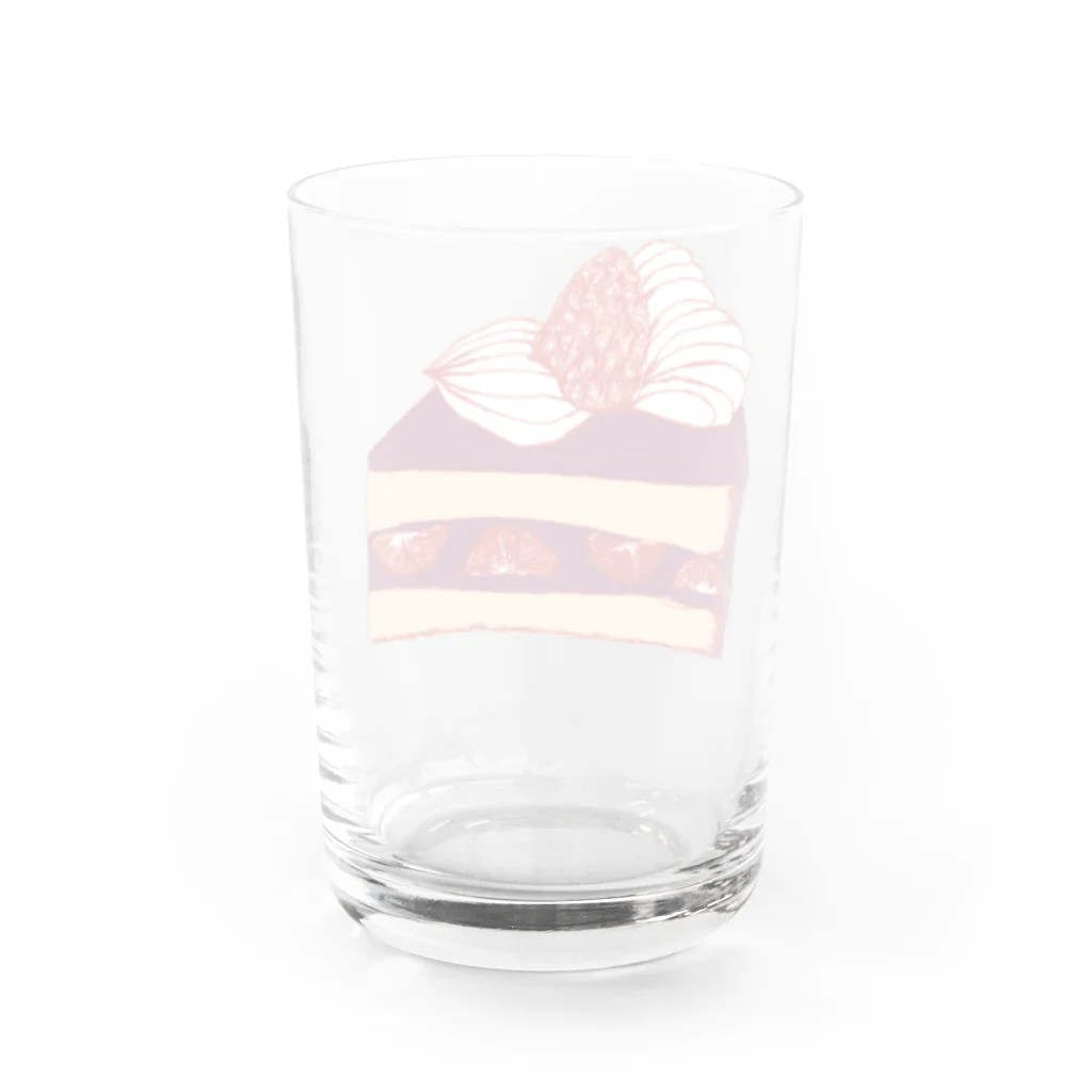 NIKORASU GOのショートケーキ Water Glass :back