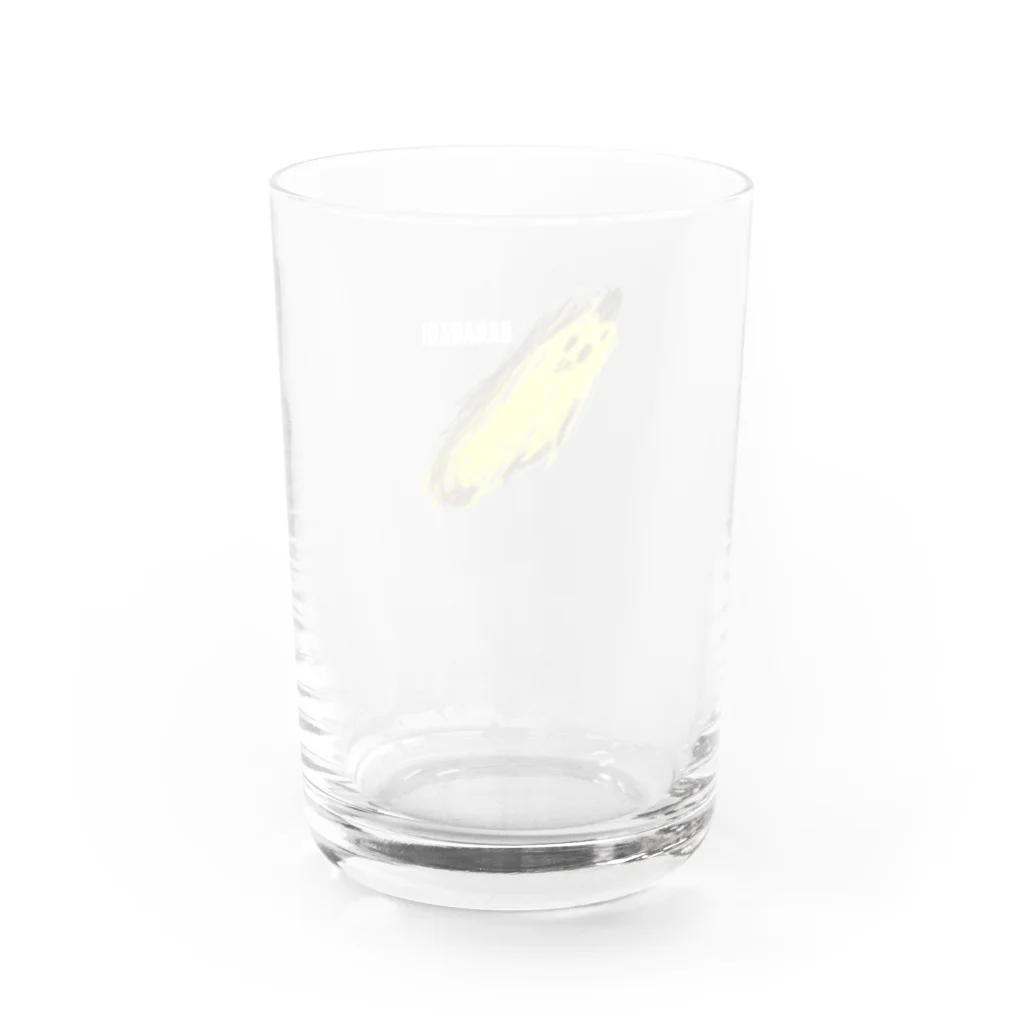 みはやさんのはーちゃん の ばなな（C・ロゴWH） Water Glass :back