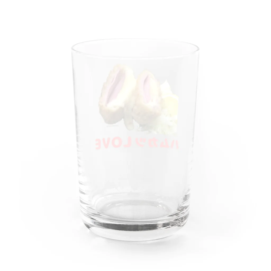 n-designのハムカツLOVE Water Glass :back