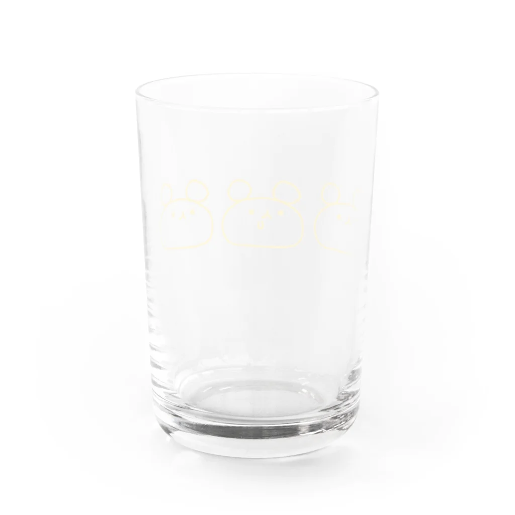 【ama*ama designstore　＜SUZURI店＞】のはらへりしろくまズ Water Glass :back