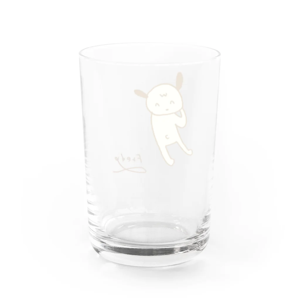 Nottingworldのこいぬのフレディ Water Glass :back