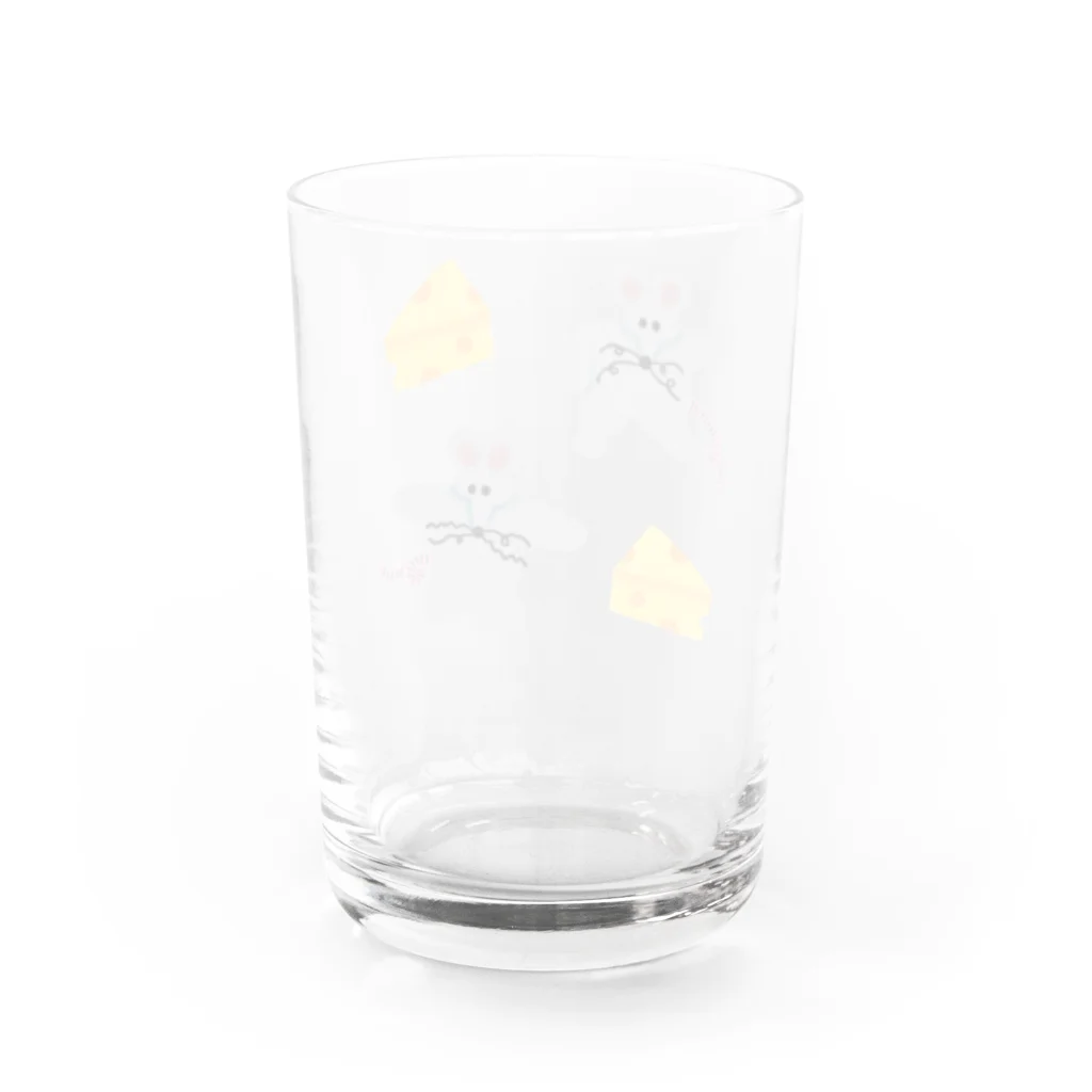 かわべしおん | イラストレーターのフィーバーねずみの予感 Water Glass :back