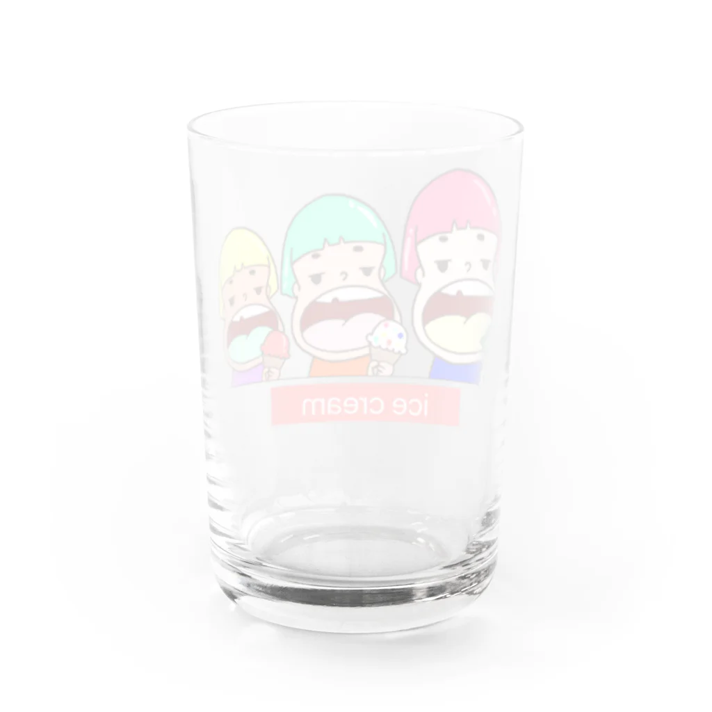 ミドリ ハナ@maro_coのアイスクリーム Water Glass :back