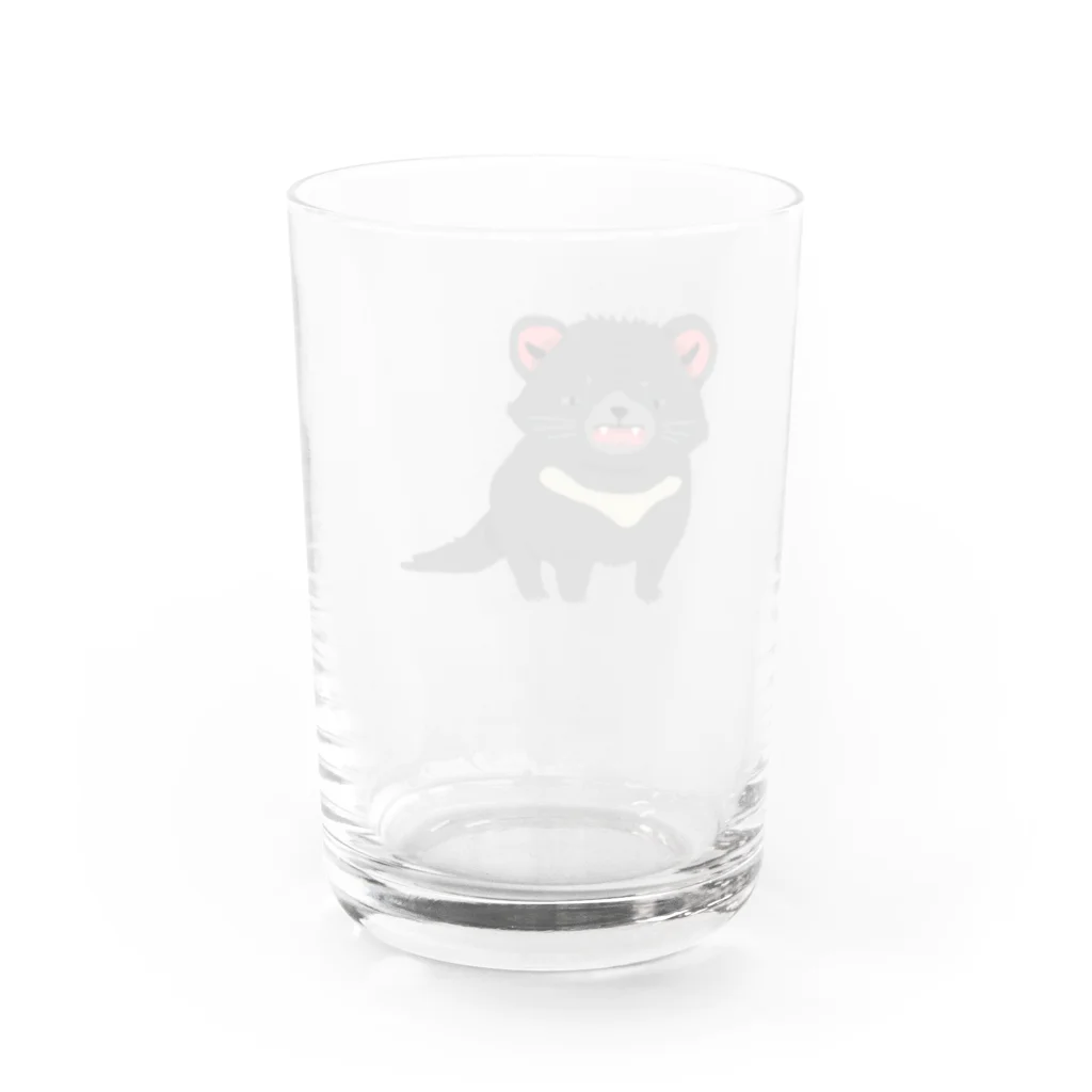 ちゃこぺん（SUZURI店）のタスマニアデビルくん Water Glass :back