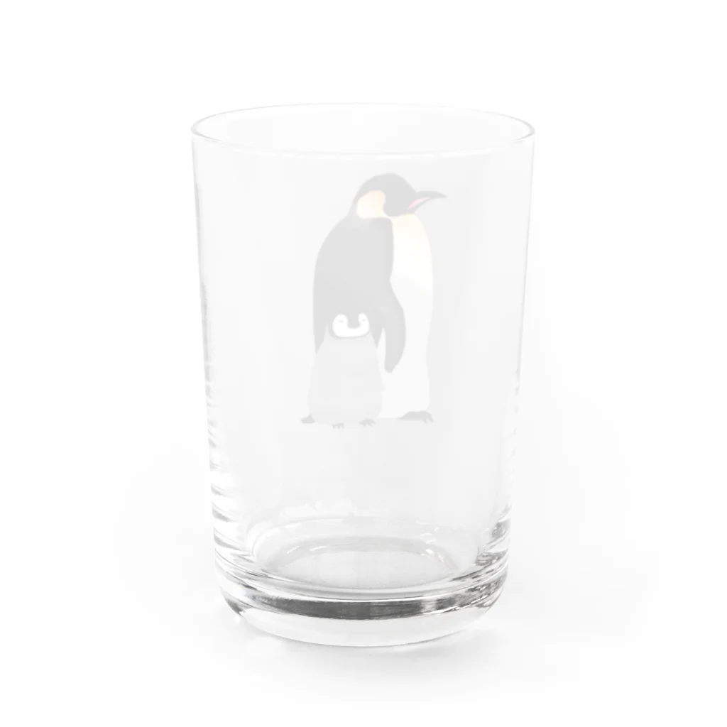 のらにゃすの皇帝ペンギン親子 Water Glass :back