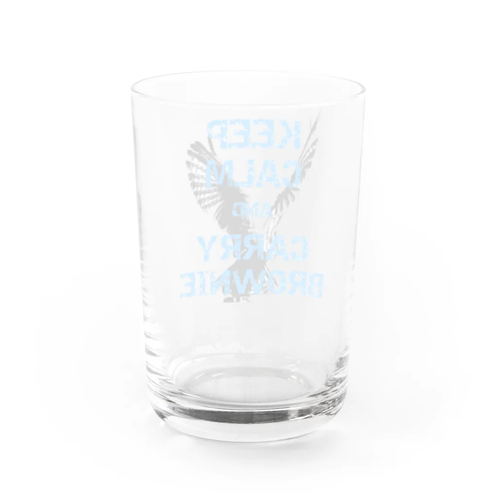 座敷ふくろうのKEEP CALM AND CARRY BROWNIE Water Glass :back