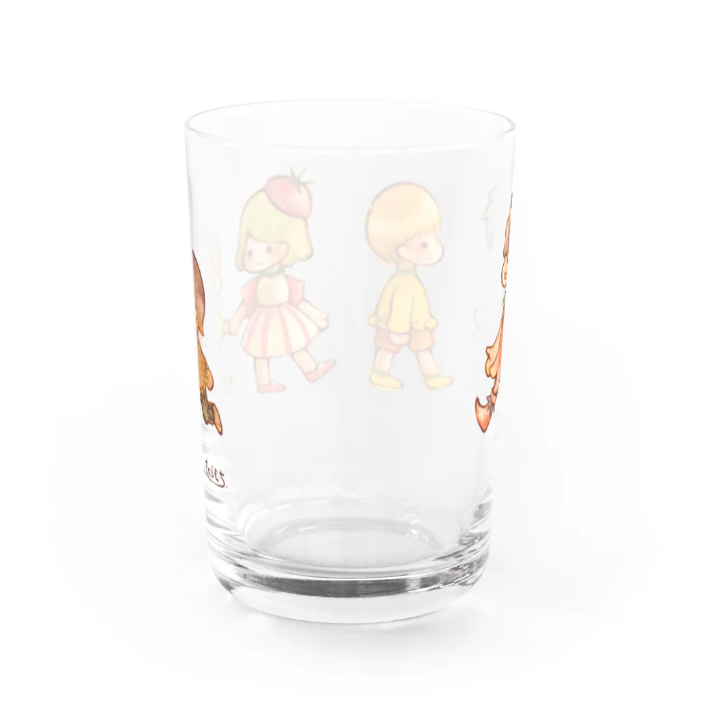 さくらもち屋SUZURI店のお弁当のきょうだい Water Glass :back