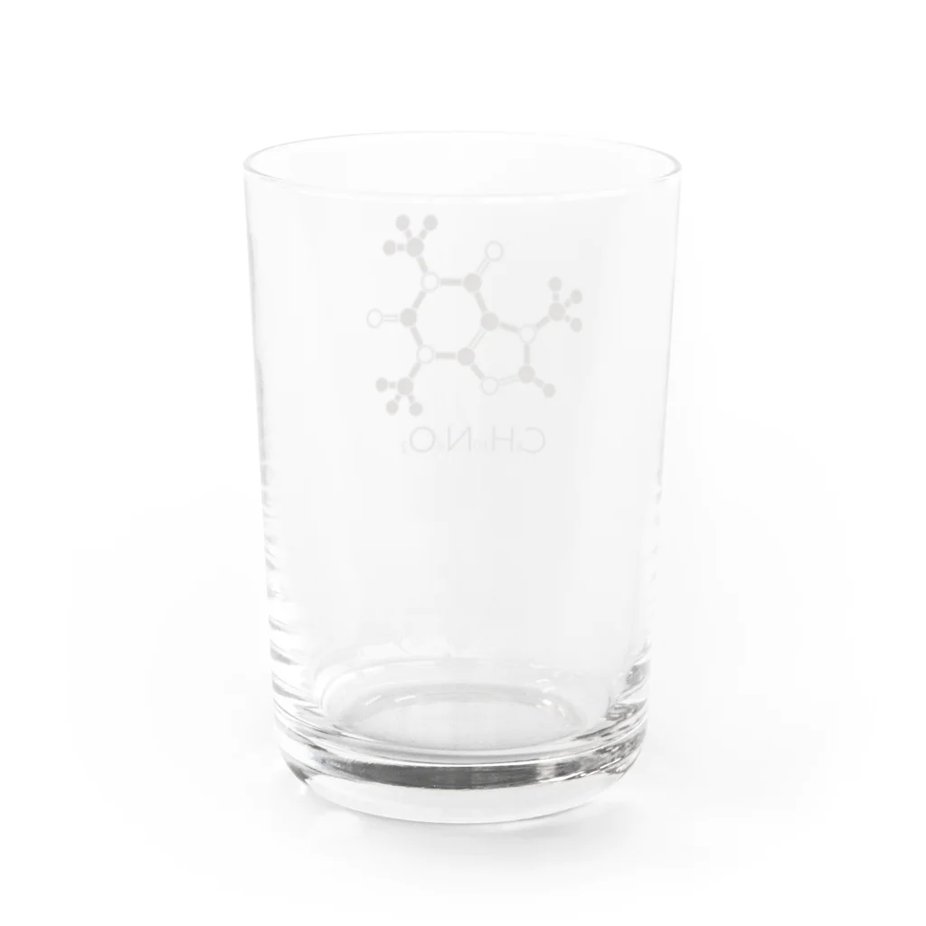 st_drop_laboratoryのカフェインの化学構造式 グラス反対面