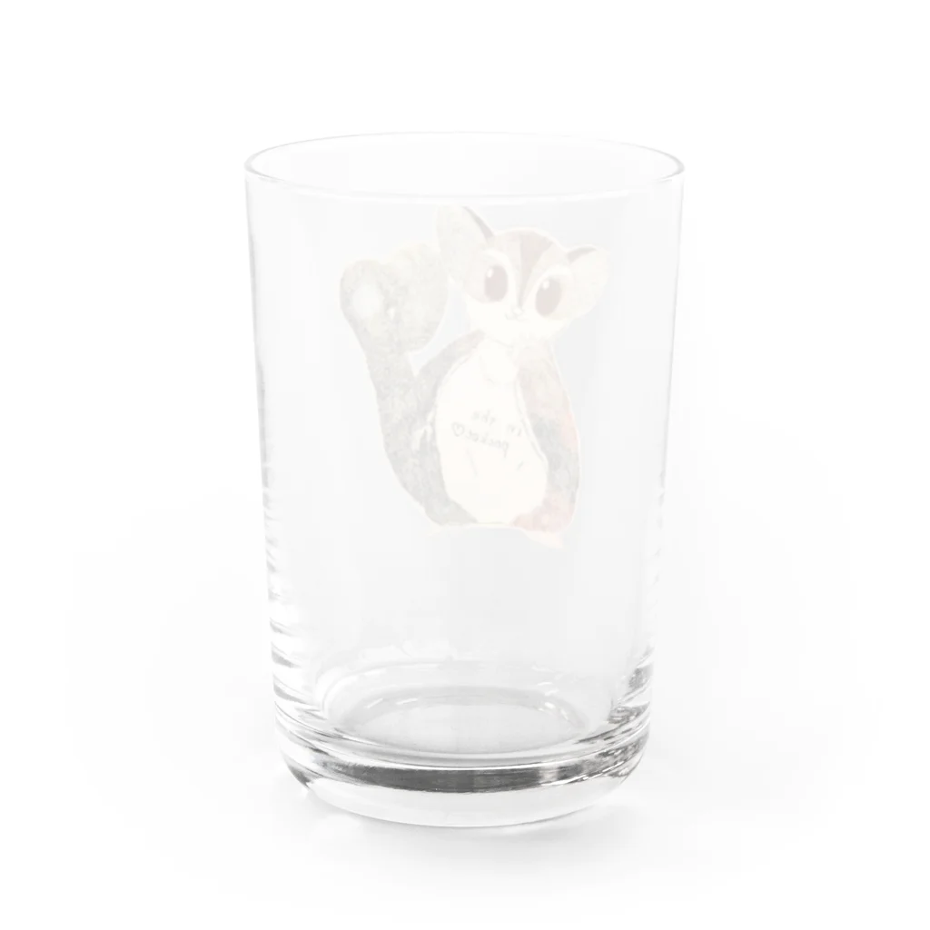 田島 優花のモモンガのもずくぅちゃん2 Water Glass :back