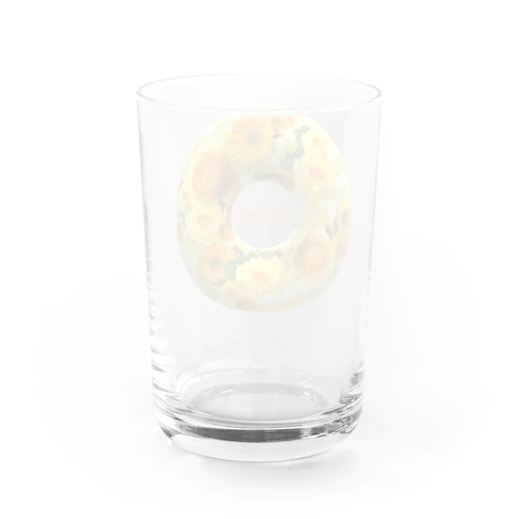 カラフルマルシェの薔薇のリース　イエロー　friendship Water Glass :back