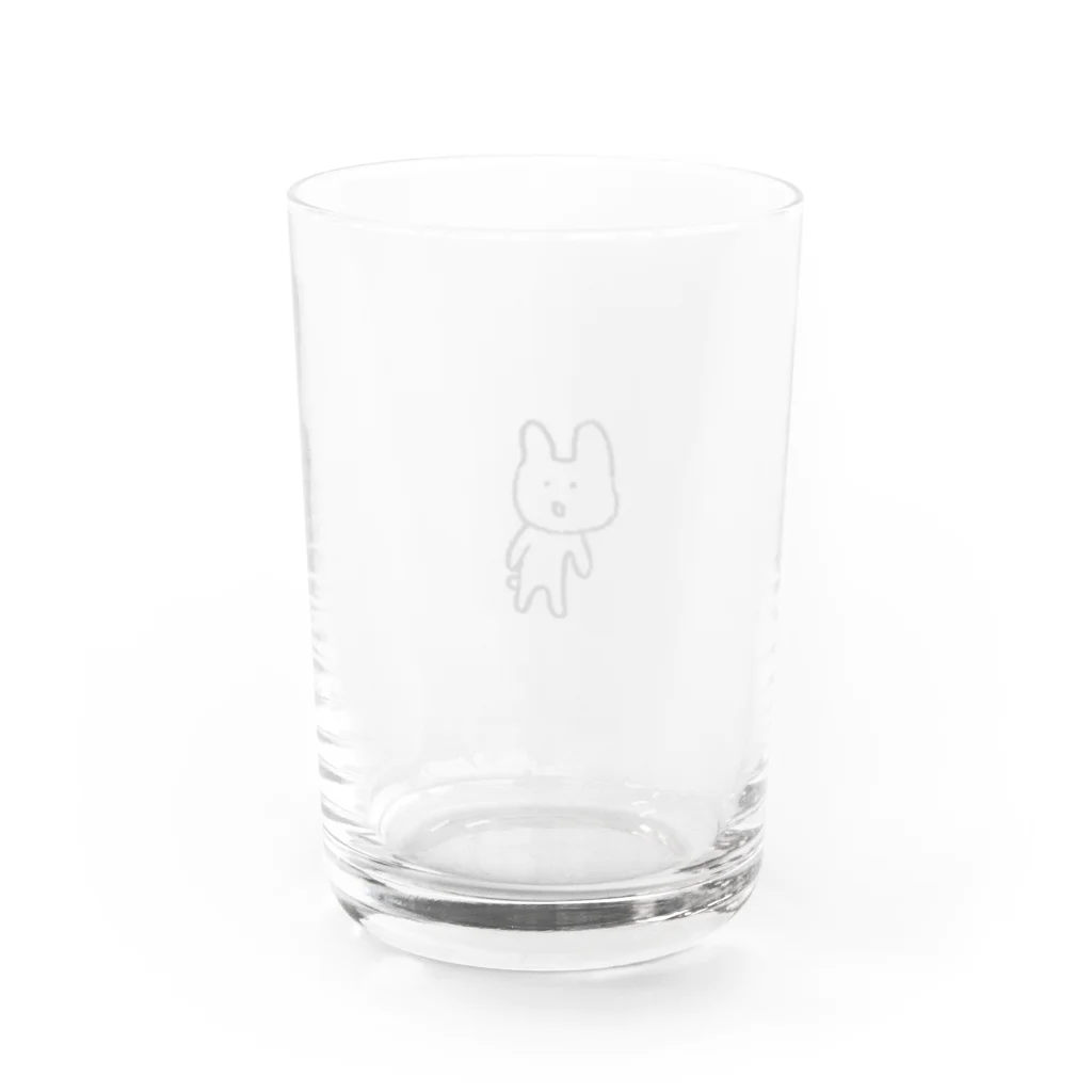 どせいのわっかの何かに気付いたうさぎ Water Glass :back