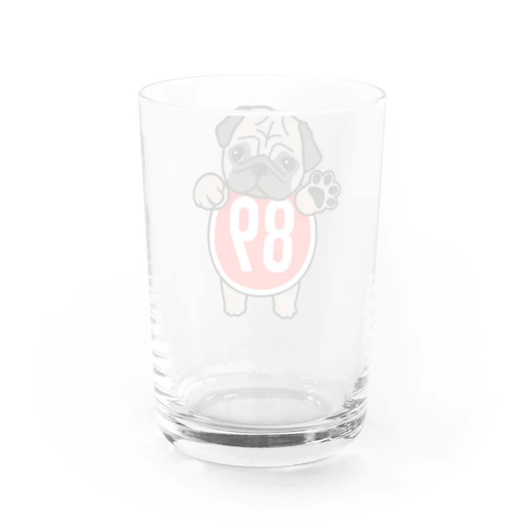 パグ PUG ぱぐ  OHMAI GALLERYのパグ-ぱぐ-PUG-パーグー グッズ Water Glass :back