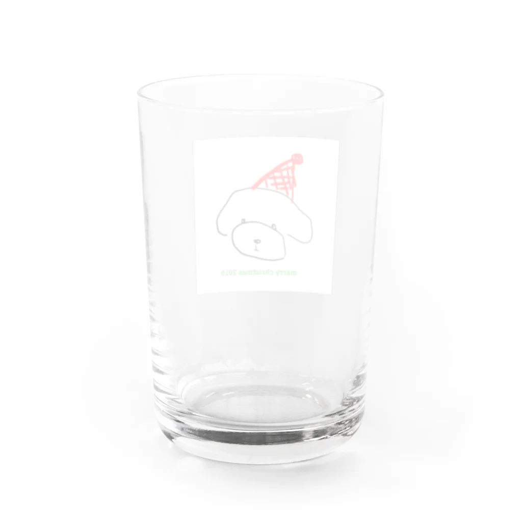 今日のむぎ氏のmerrychristmas2019 Water Glass :back