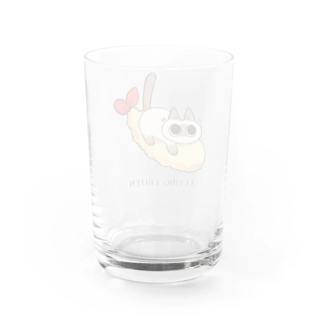 のべ子のフライングえび天 Water Glass :back