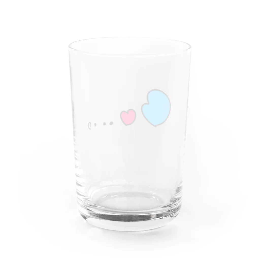 タカのハートくんとハートちゃん Water Glass :back