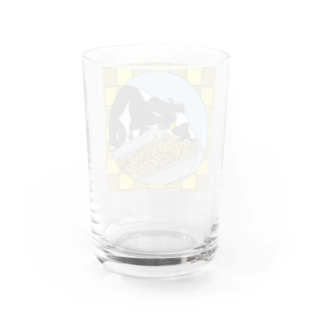 moumouの牛(ホルスタイン)の日常 Water Glass :back