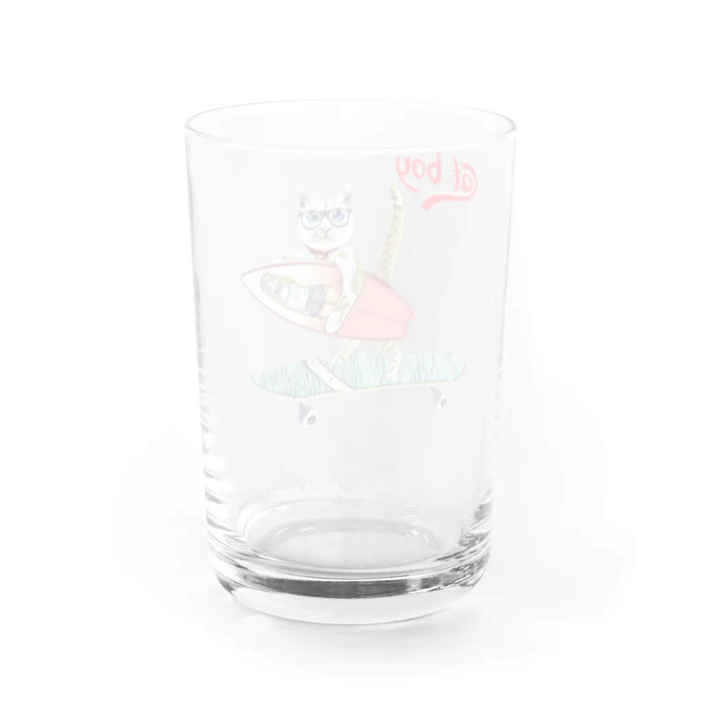 Rock catの CAT BOY メガネ Water Glass :back