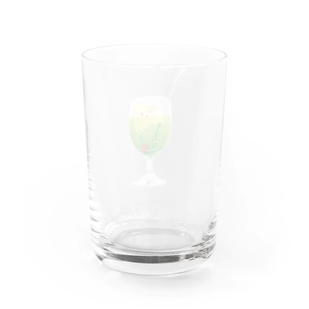 Drecome_Designの食べかけクリームソーダ Water Glass :back