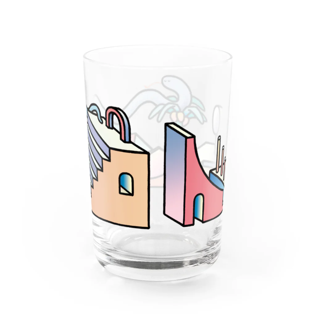 つねになにかを売る店のやさしいへびのいえ Water Glass :back