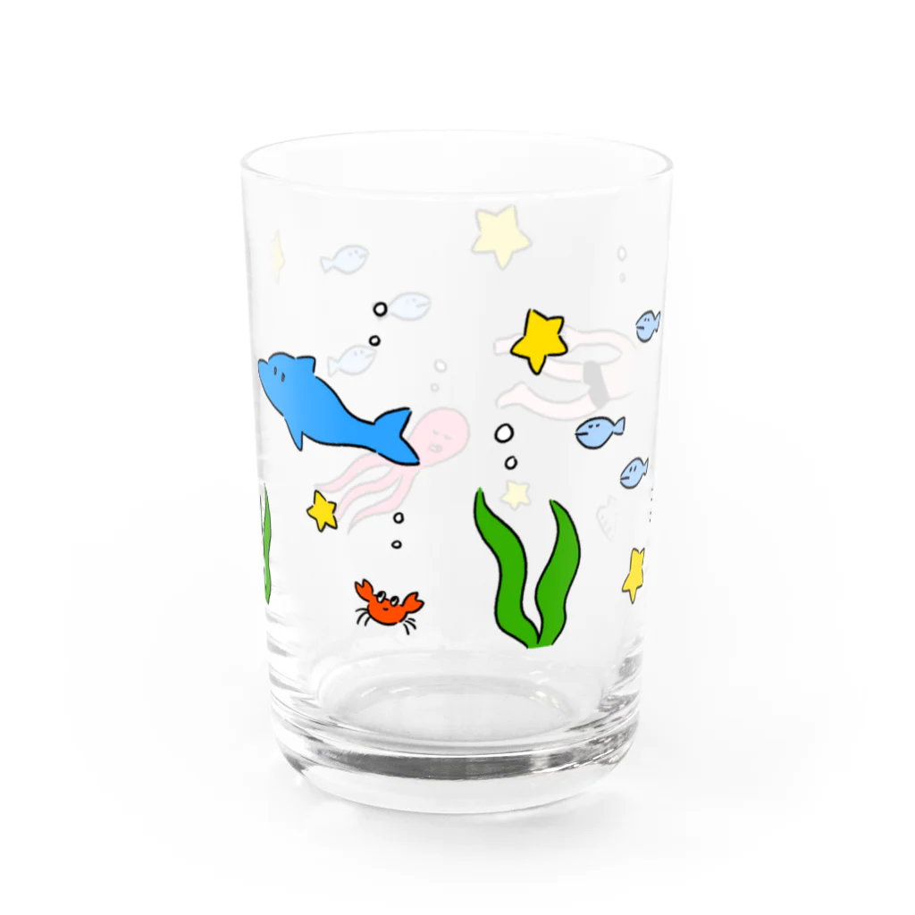 おさつの海水浴 Water Glass :back