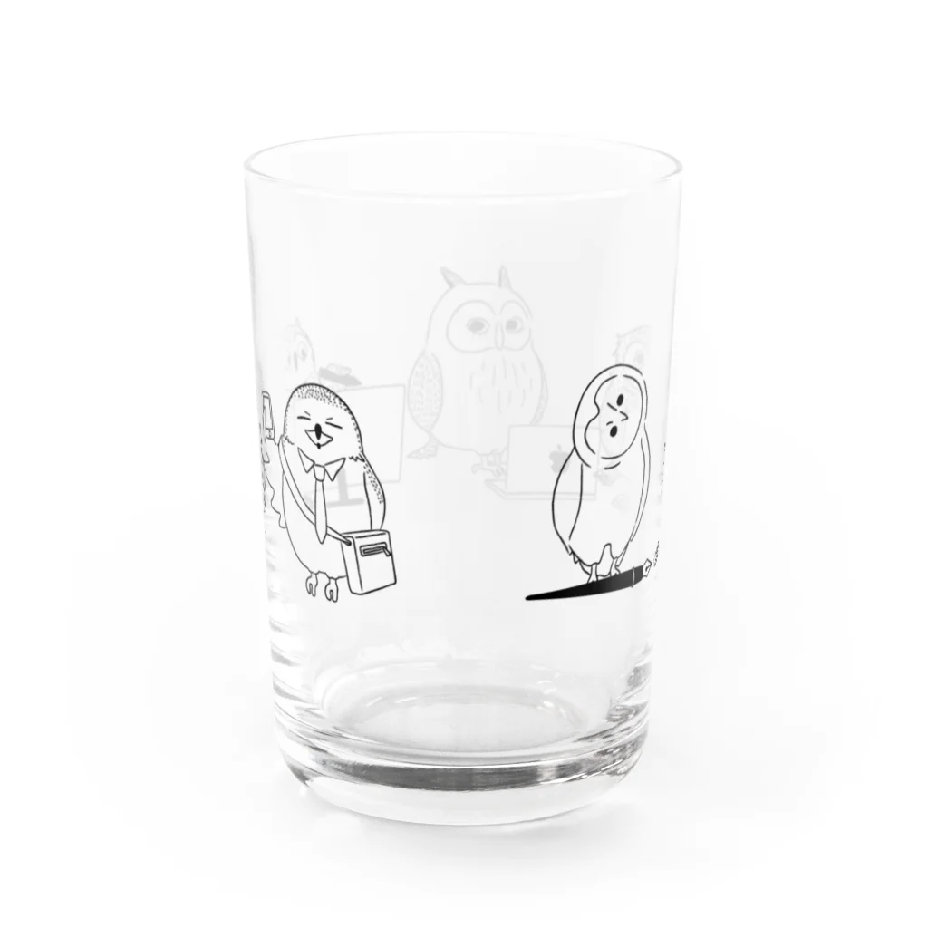 デザインオフィスOWLSのキラキラOWLSグラス Water Glass :back