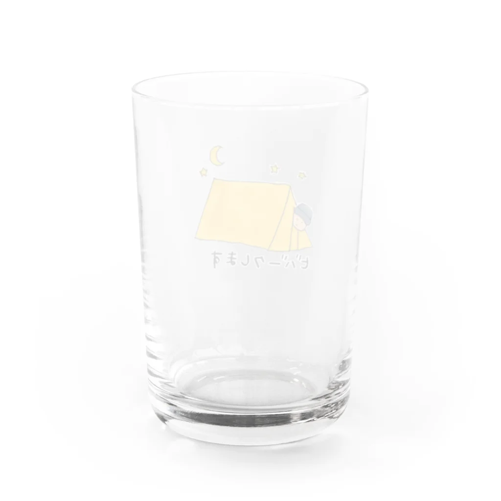 コタローさんのビバークしますグラス Water Glass :back