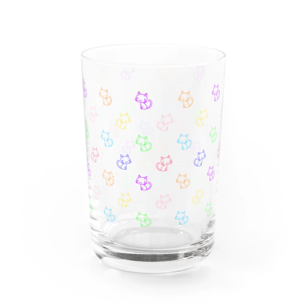 Riotoのカラフルにゃーん Water Glass :back