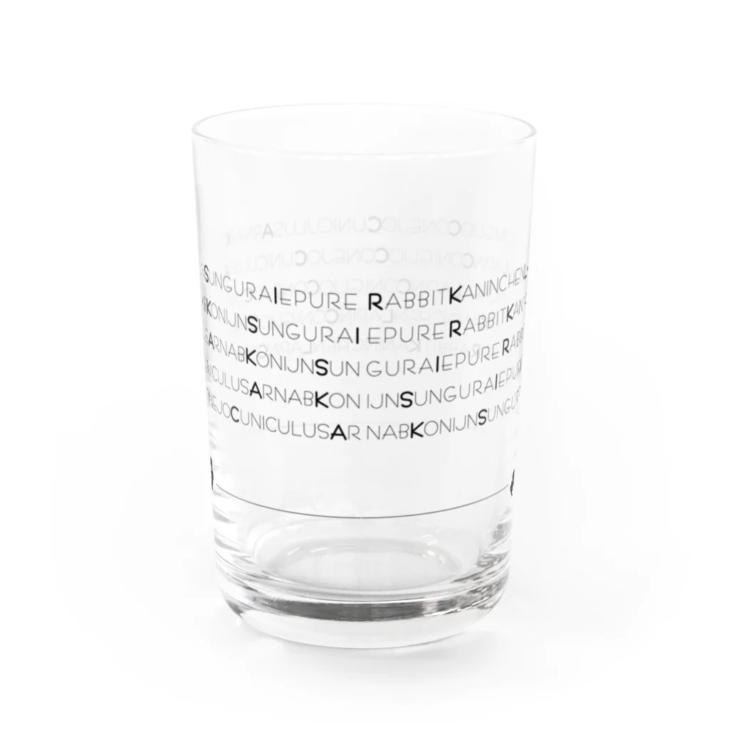 Time is Bunnyの世界のうさぎ Water Glass :back