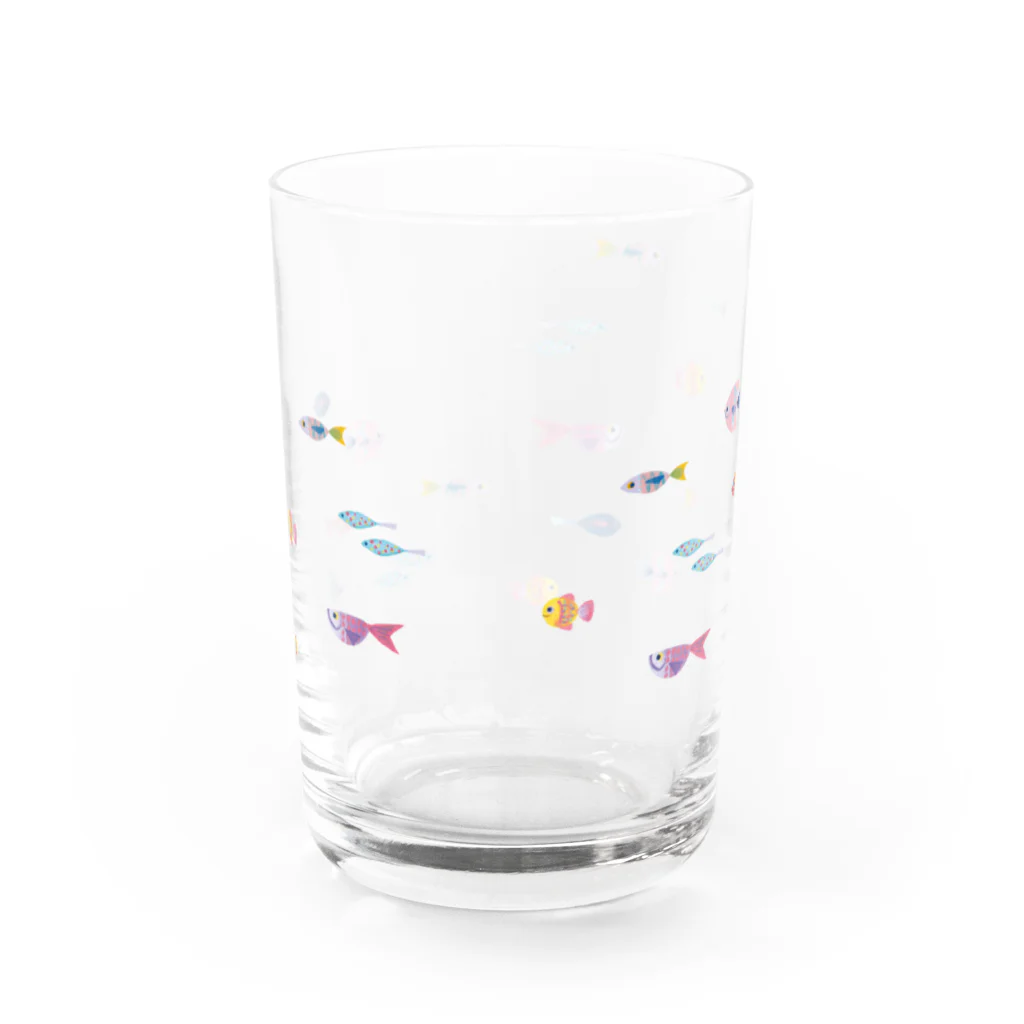 イラストレーター おおでゆかこのFish Water Glass :back