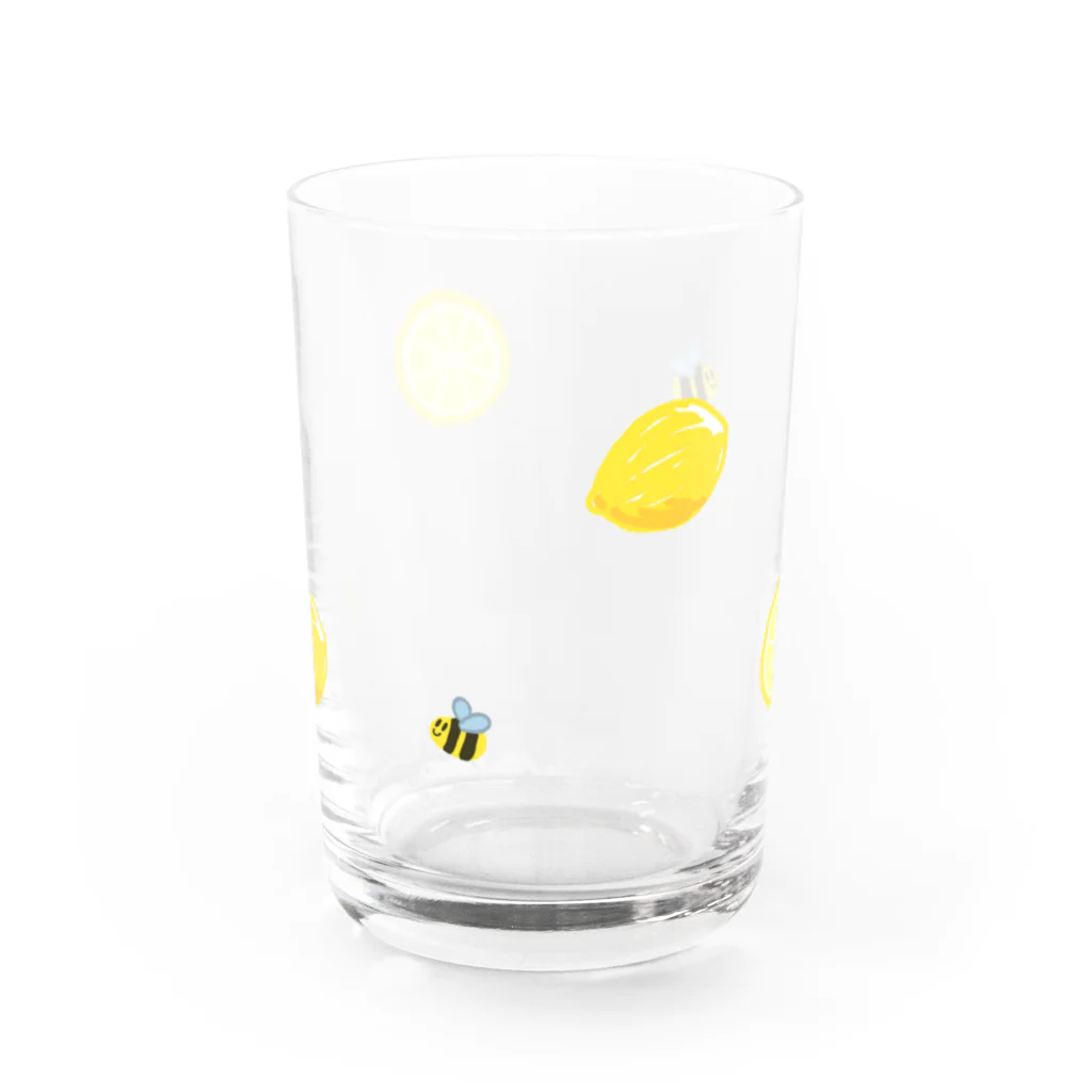 わおさきのハチとレモン Water Glass :back